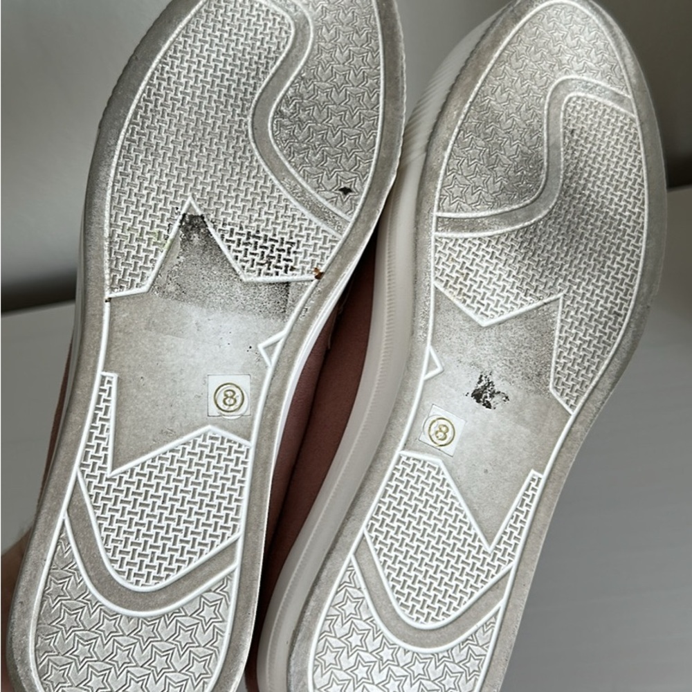 Pink Suede Slip-On Sneakers with Tassels - Picture 5 of 5
